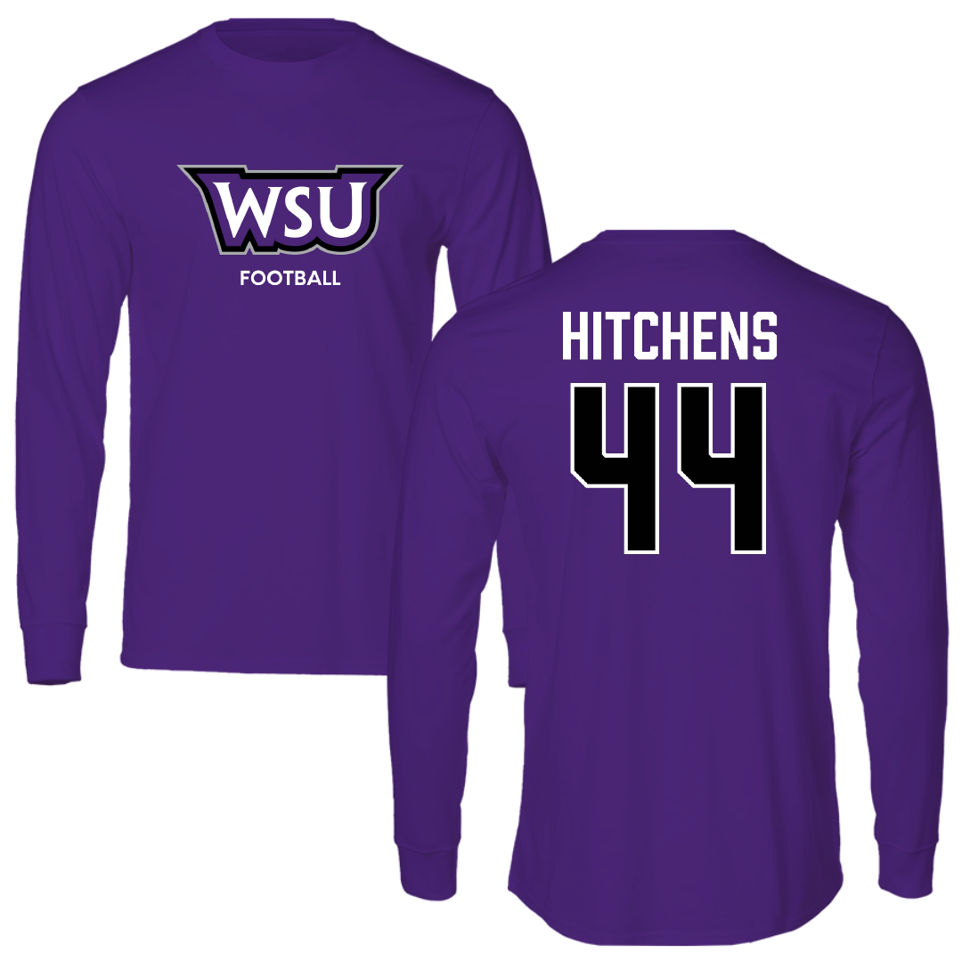 Weber State University Football Purple Long Sleeve - #44 Mayson Hitchens