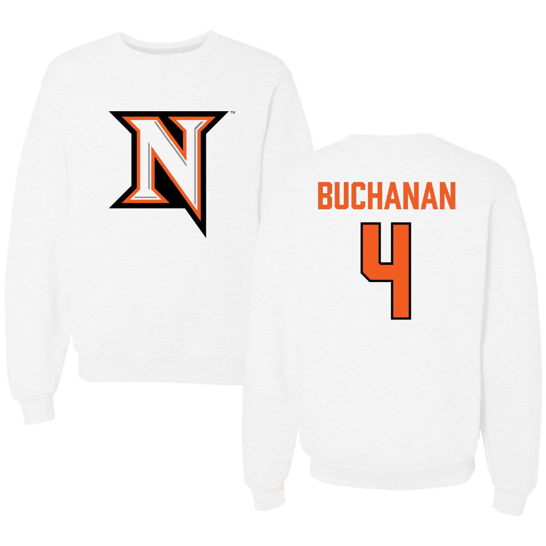 Northampton Community College Basketball (M) White Crewneck - #4 Nahsier Buchanan