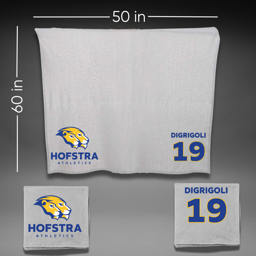 Hofstra University Baseball Gray Blanket - #19 Antonio DiGrigoli