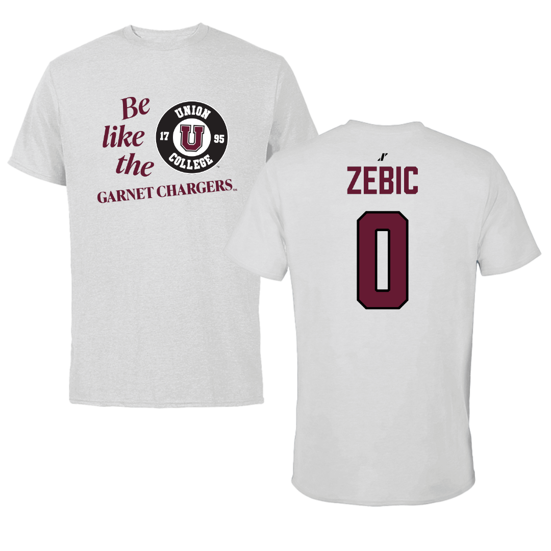 Union College Soccer Light Gray Be Like Us Performance Tee - #0 Maks Zebic