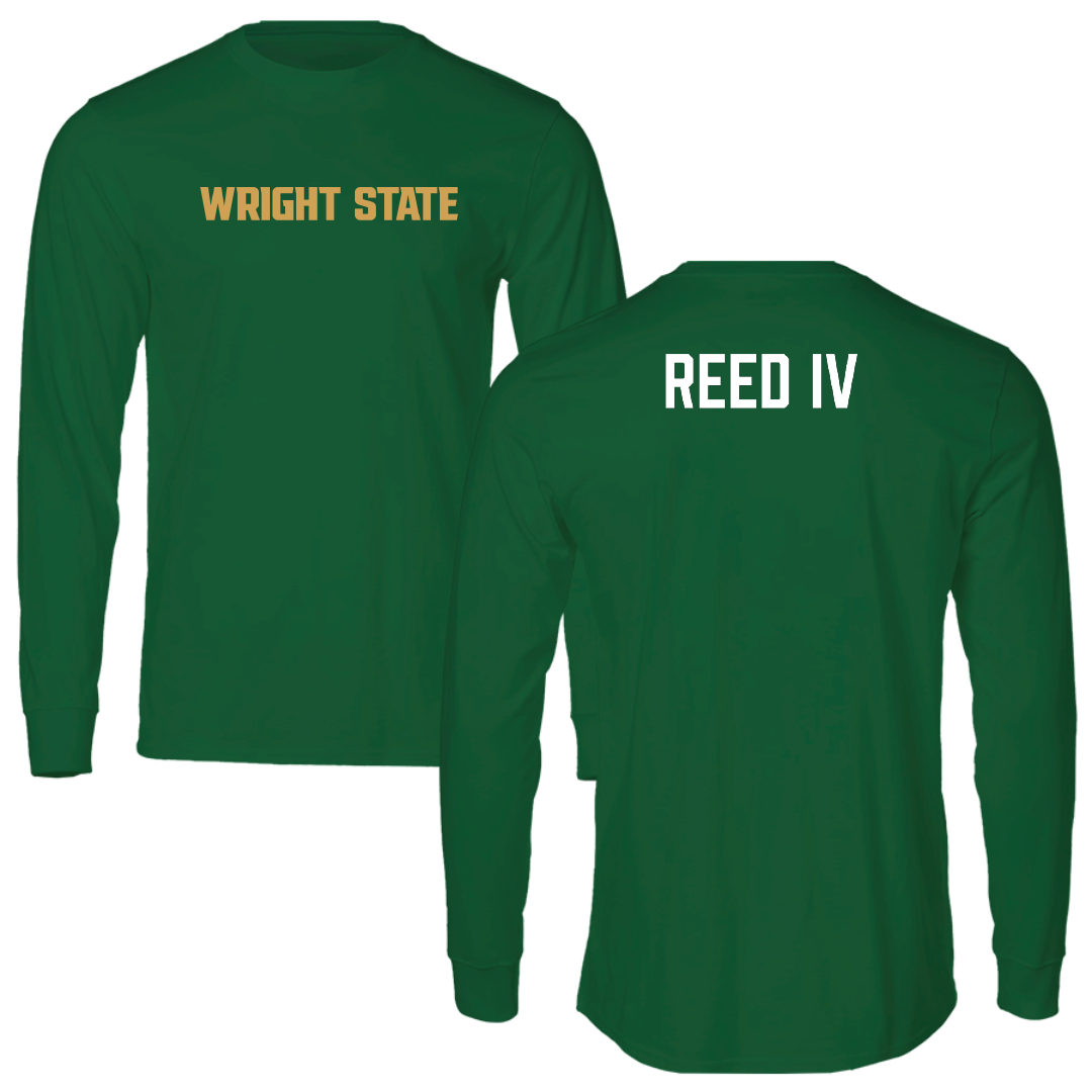Wright State University TF and XC Green Long Sleeve - Huery Reed IV