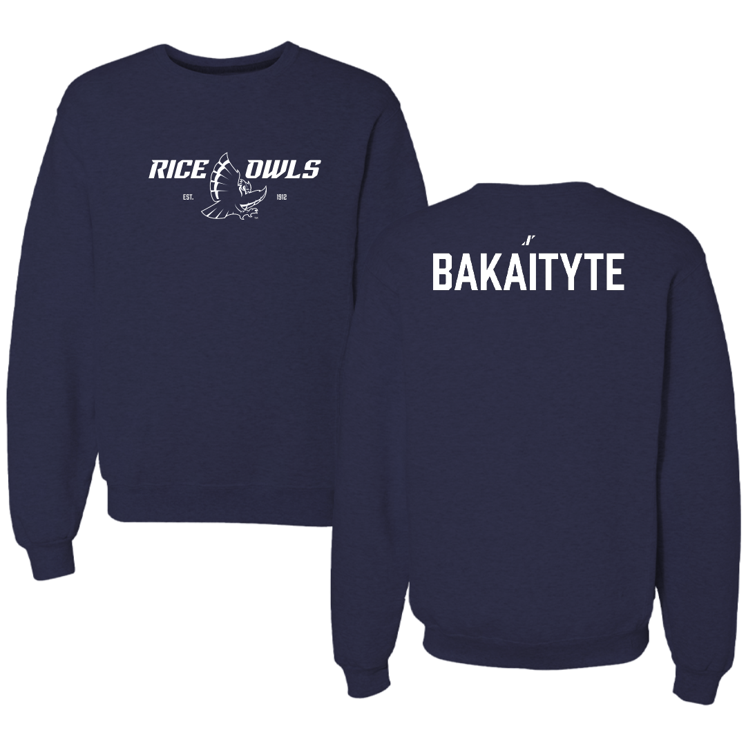 Rice University Tennis (W) Navy General Crewneck - Uma Bakaityte