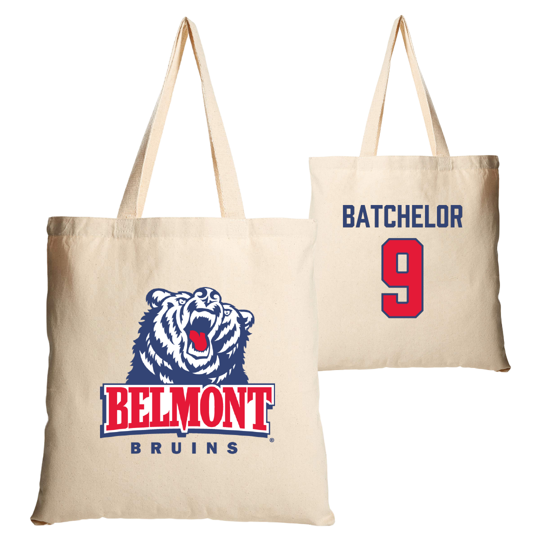 Belmont University Baseball Tan Canvas Tote Bag - #9 Cade Batchelor