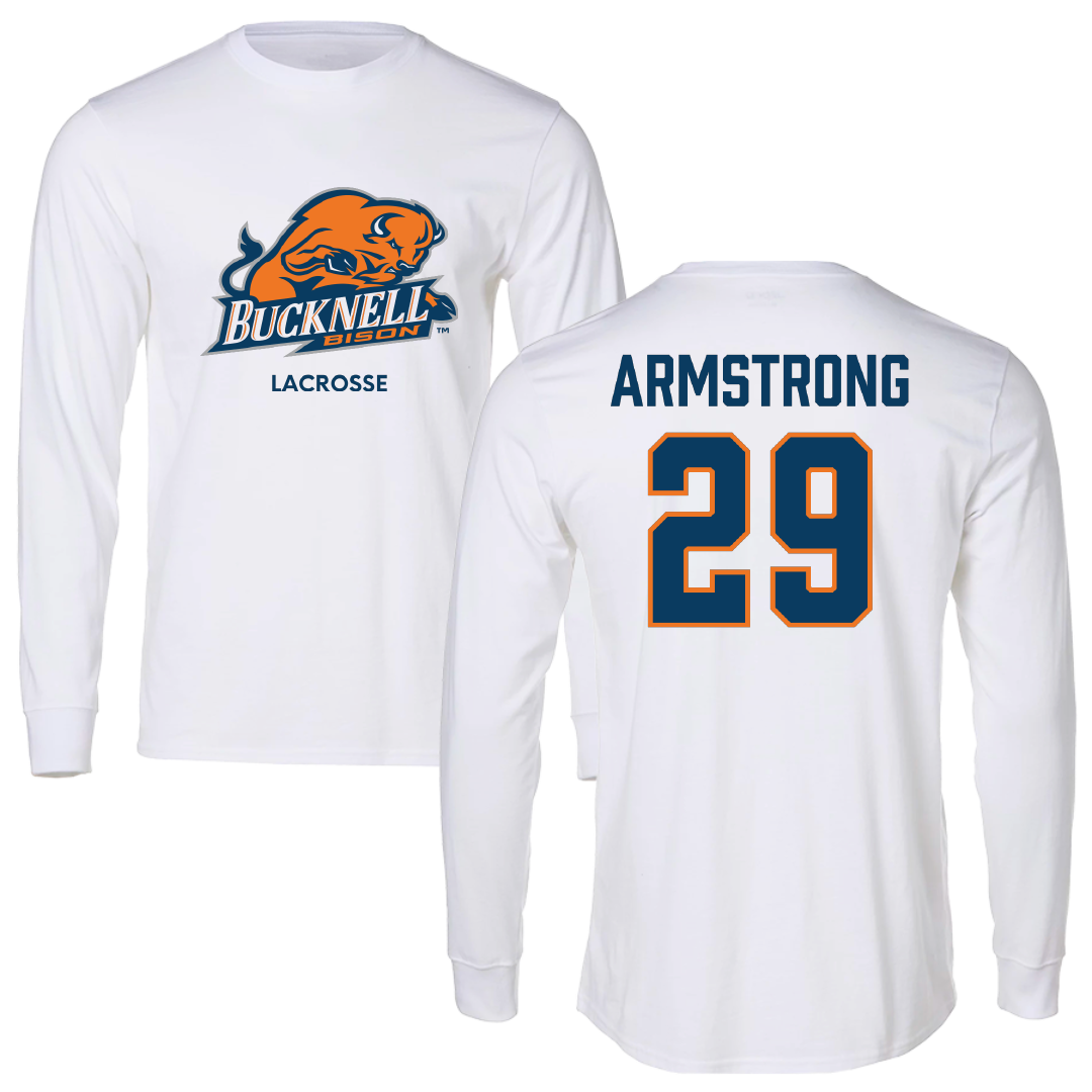Bucknell University Lacrosse (M) White Long Sleeve - #29 Thomas Armstrong
