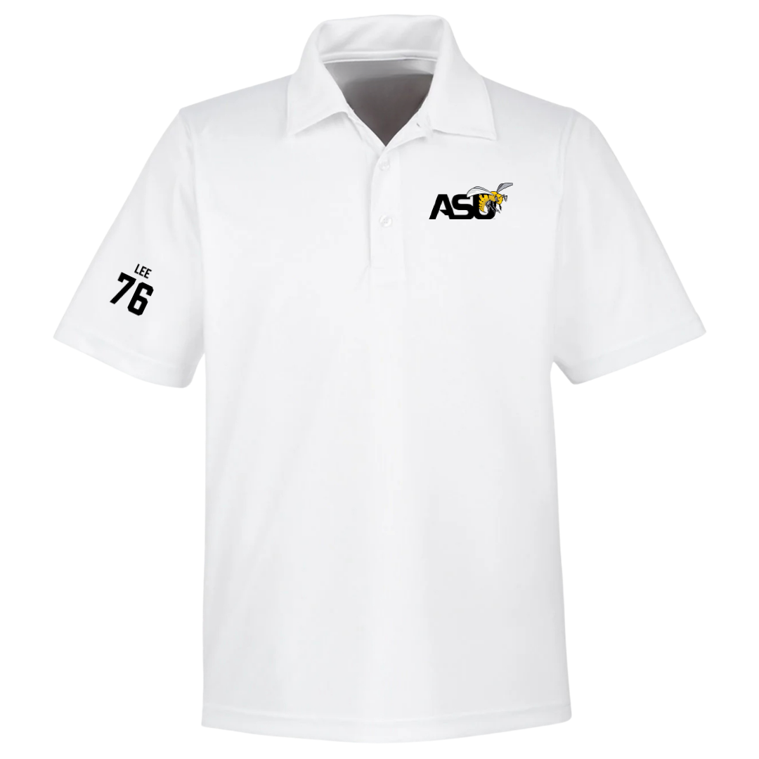 Alabama State University Football White Polo - #76 Marvin Lee