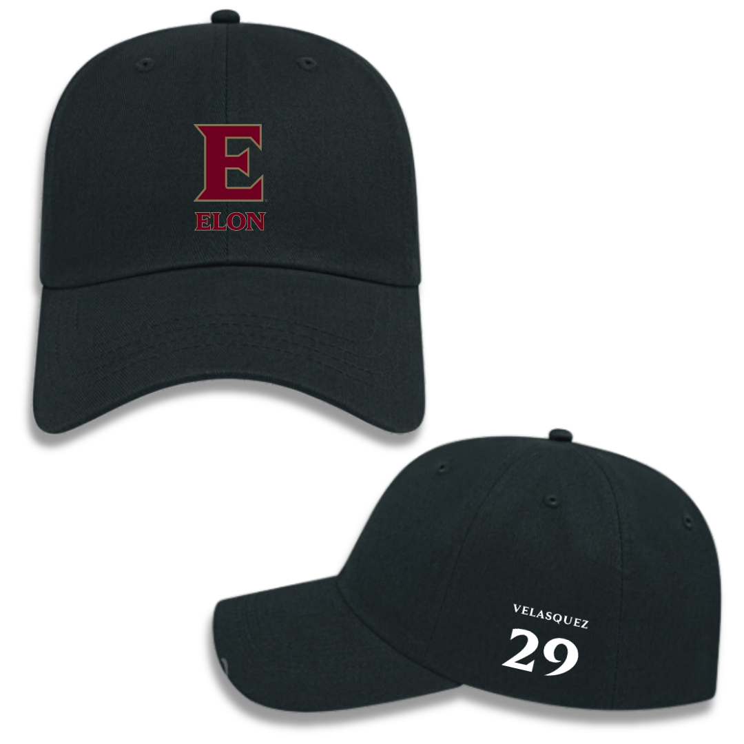 Elon University Football Black Hat - #29 Adam Velasquez