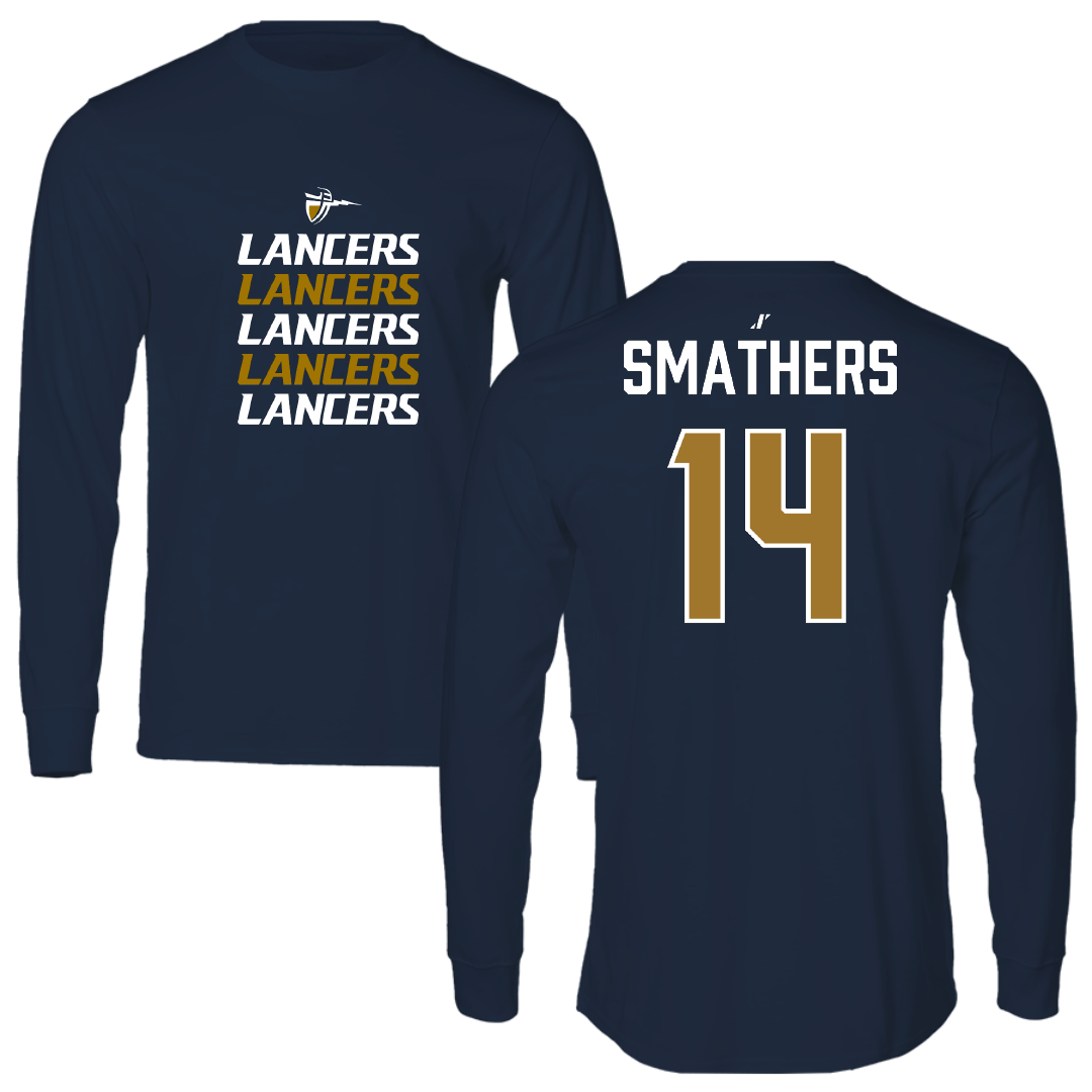 California Baptist University Baseball Navy General Long Sleeve - #14 Kody Smathers