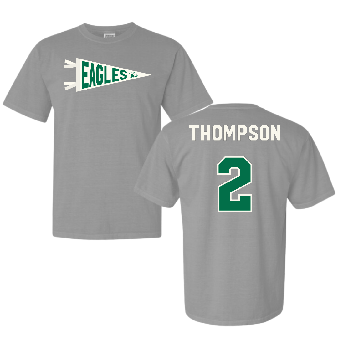 Central Methodist University Baseball Light Gray Pennant Comfort Colors Tee - #2 Blaize Thompson