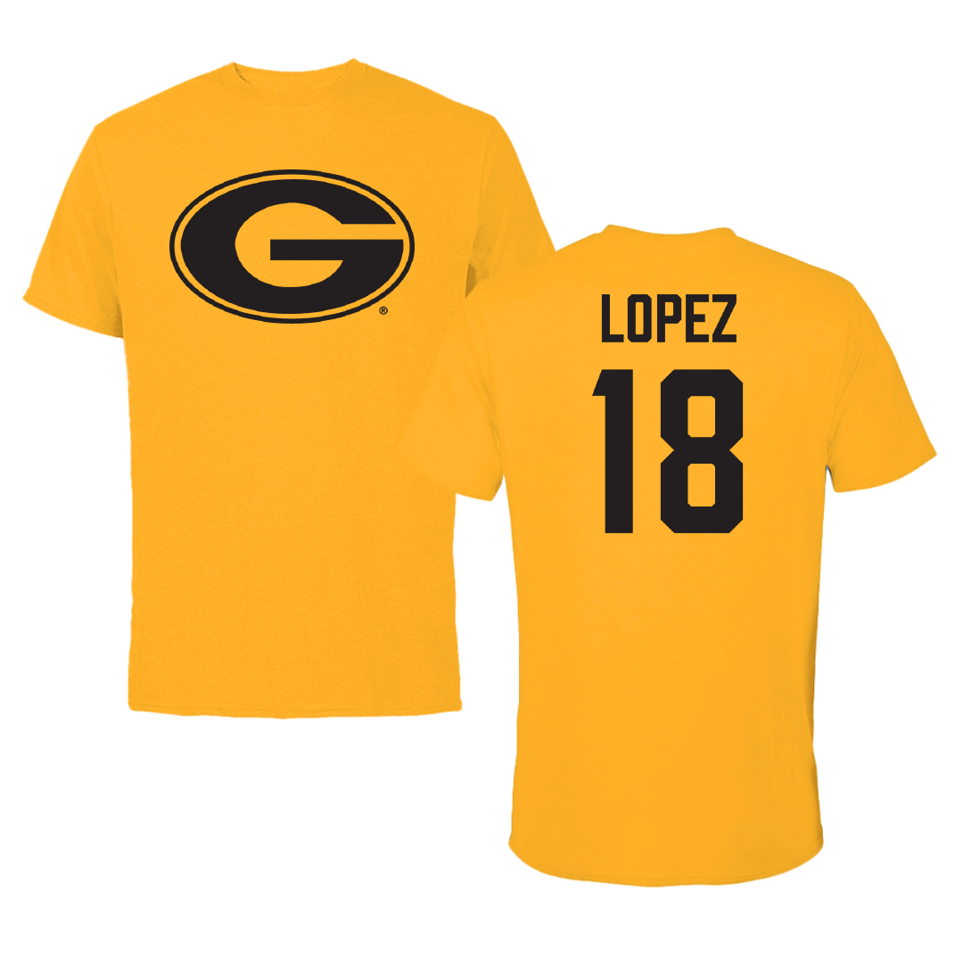 Grambling State University Baseball Gold Tee - #18 Aidan Lopez