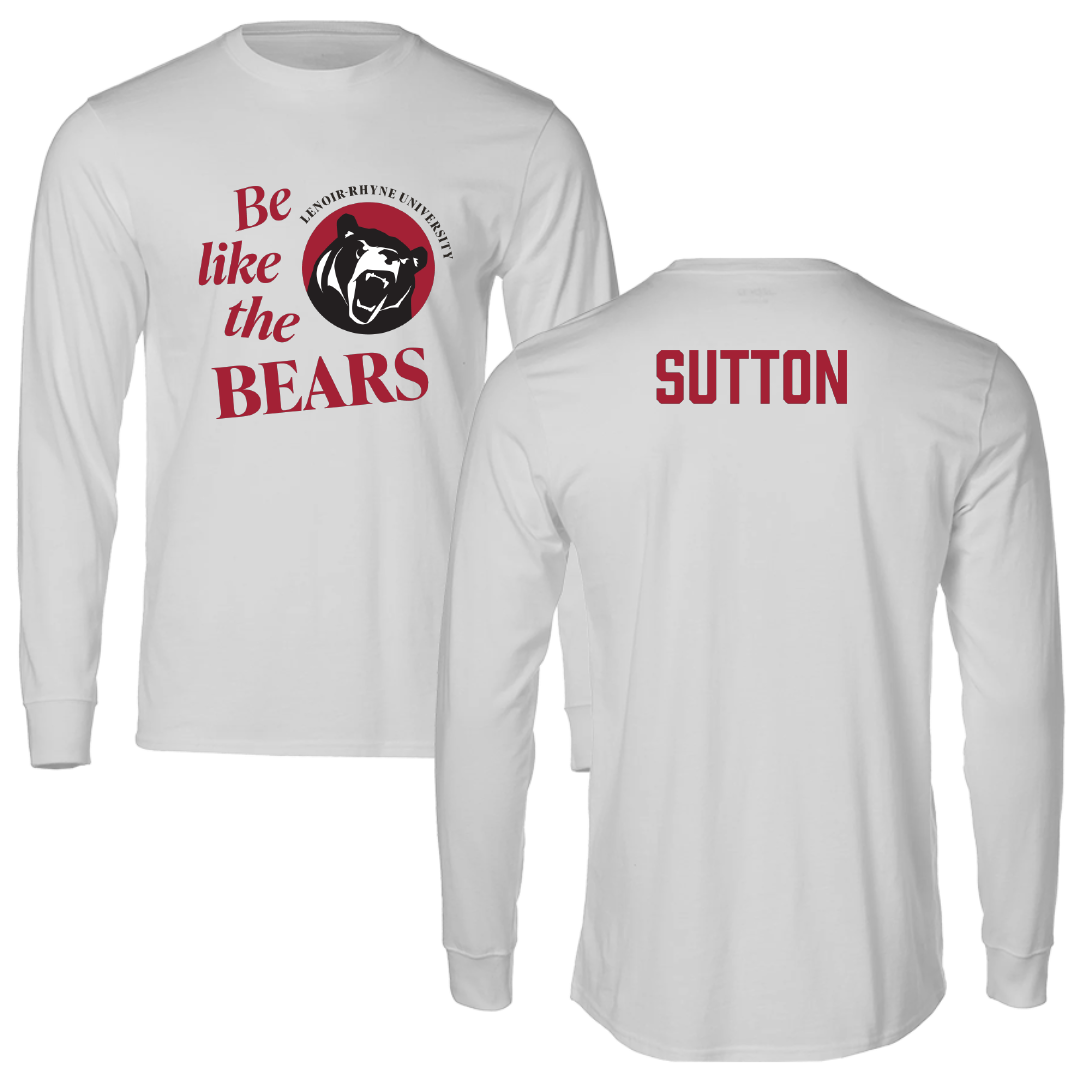 Lenoir-Rhyne University TF and XC Light Gray Be Like Us Performance Long Sleeve - Liam Sutton