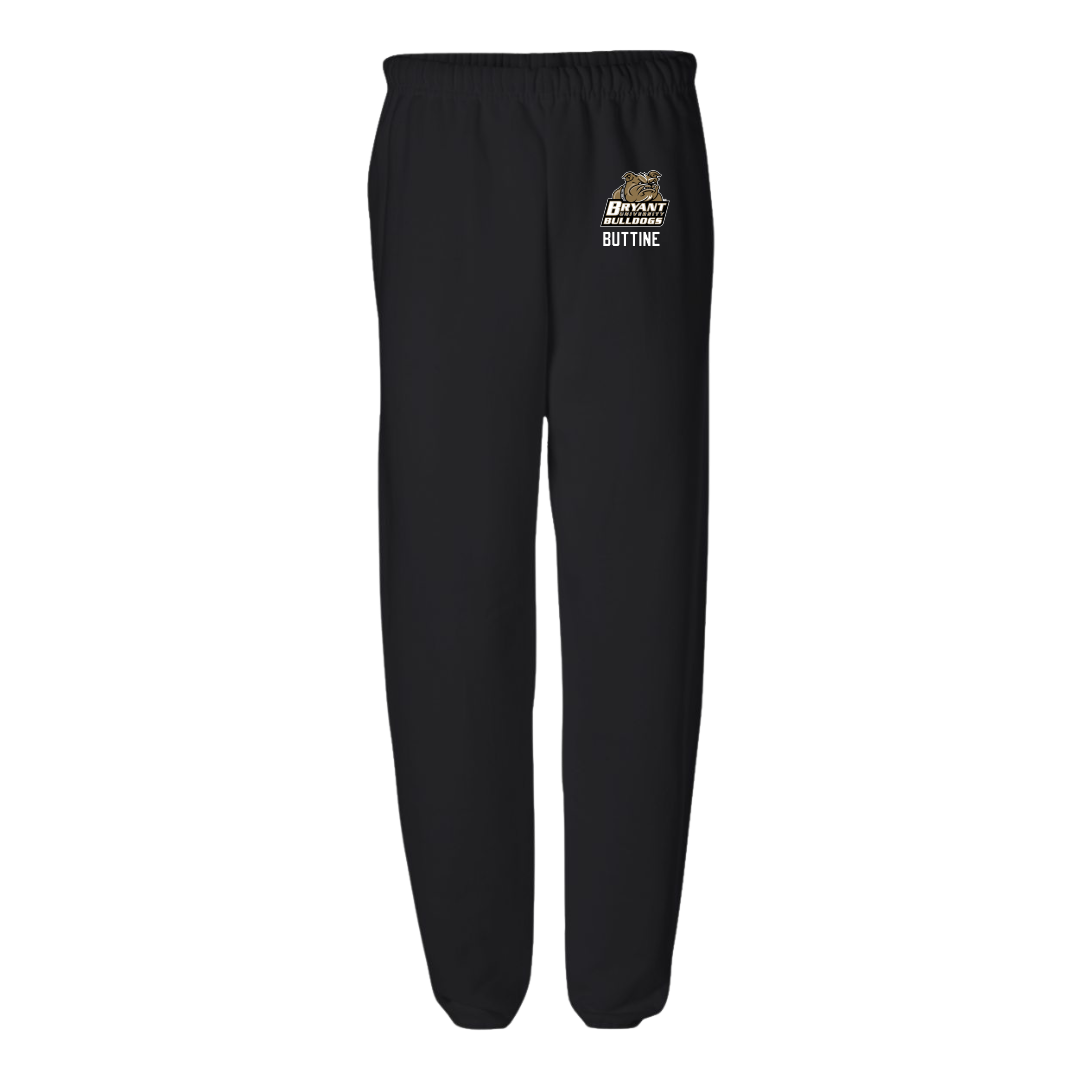 Bryant University Football Black Sweatpants - #57 Jack Buttine