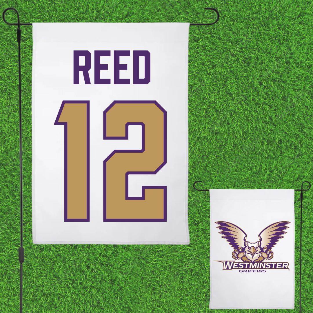 Westminster University (Utah) Soccer (W) White Garden Flag - #12 Macy Reed