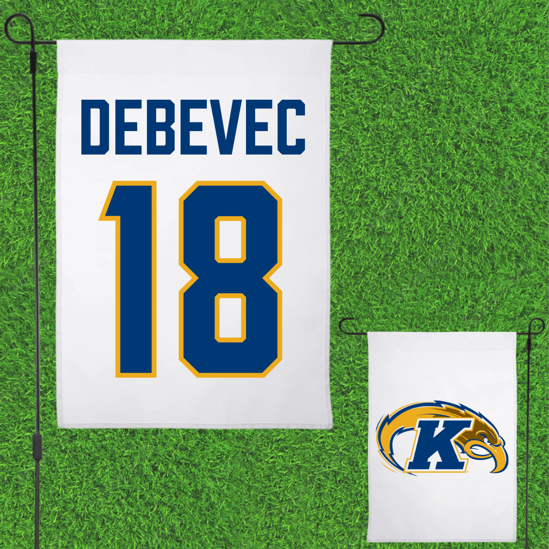 Kent State University Volleyball (W) White Garden Flag - #18 Abbey Debevec