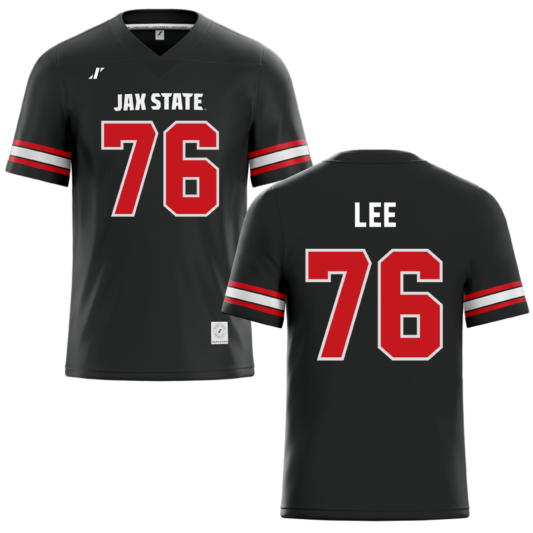 Jacksonville State University Black Football Jersey - #76 Marvin Lee
