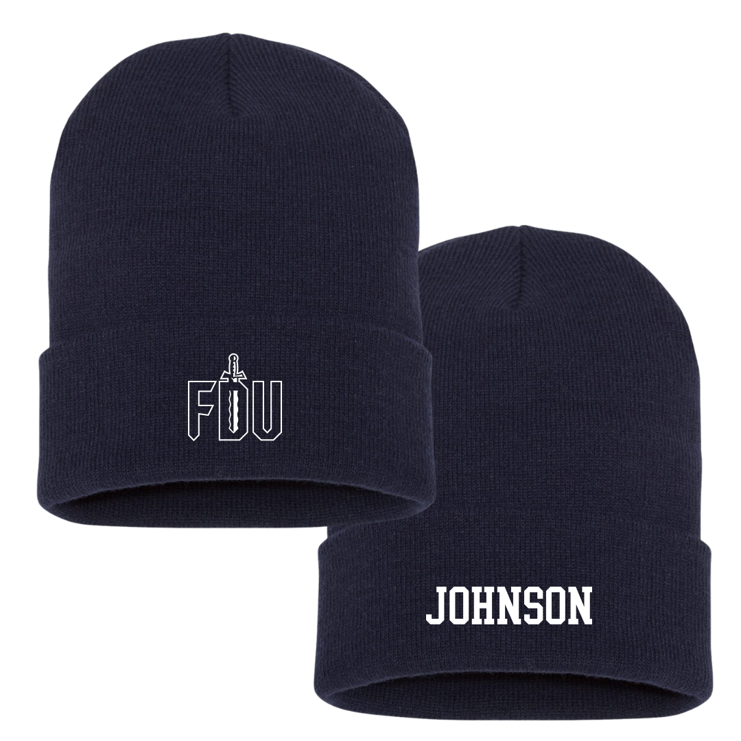 Fairleigh Dickinson University-Metropolitan Campus Basketball (W) Navy Beanie - #14 Joi Johnson