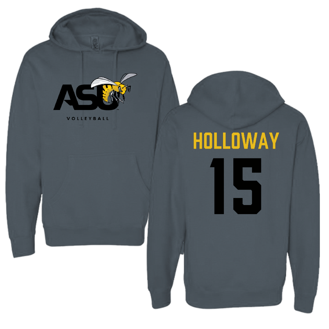 Alabama State University Volleyball (W) Dark Gray Hoodie - #15 Camille Holloway