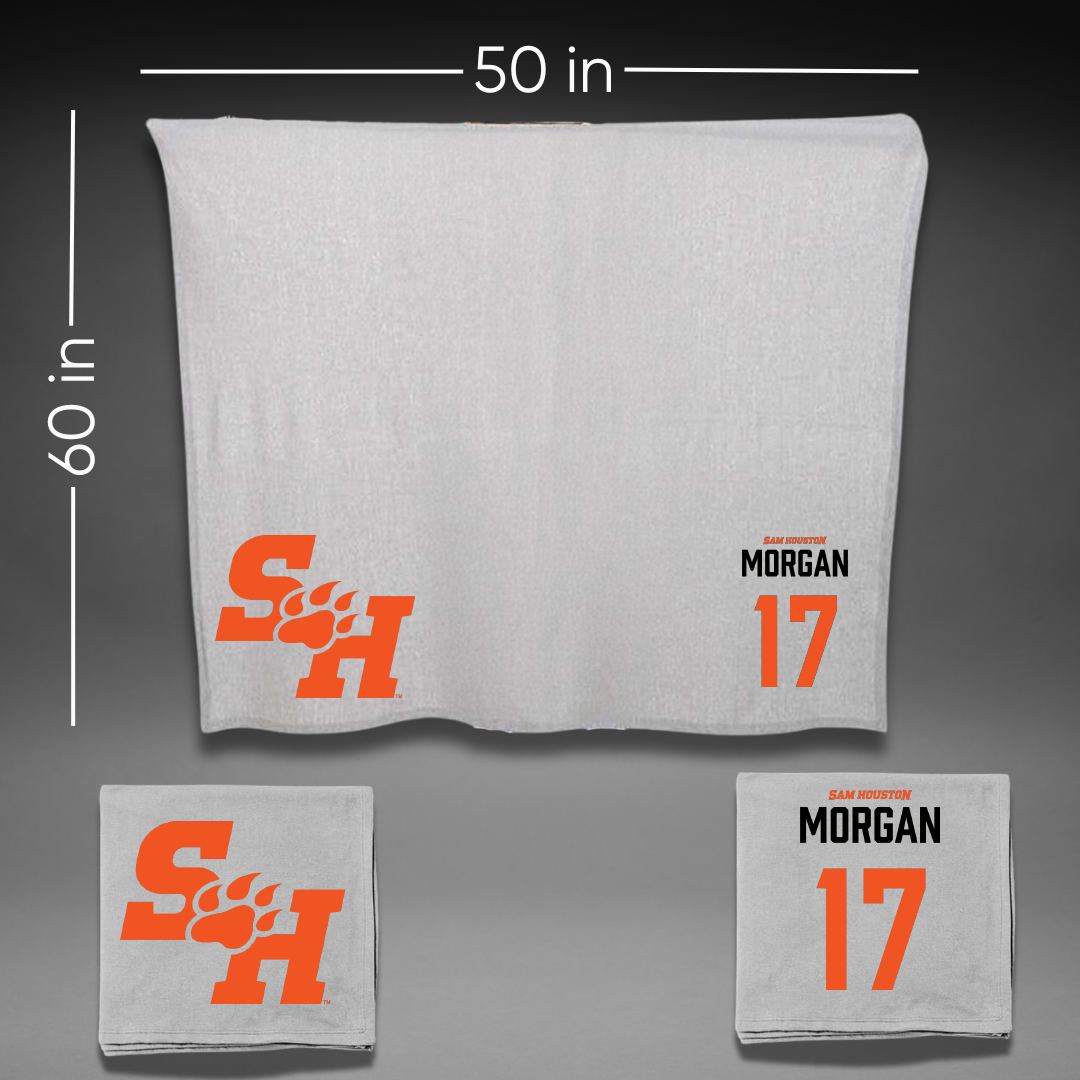 Sam Houston State University Soccer (W) Gray Blanket - #17 Ellie Morgan