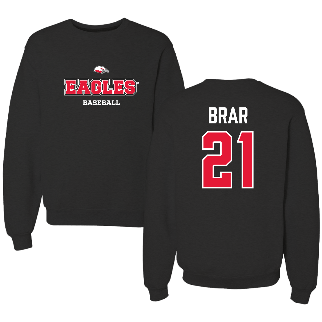 Biola University Baseball Black Crewneck - #21 Taj Brar