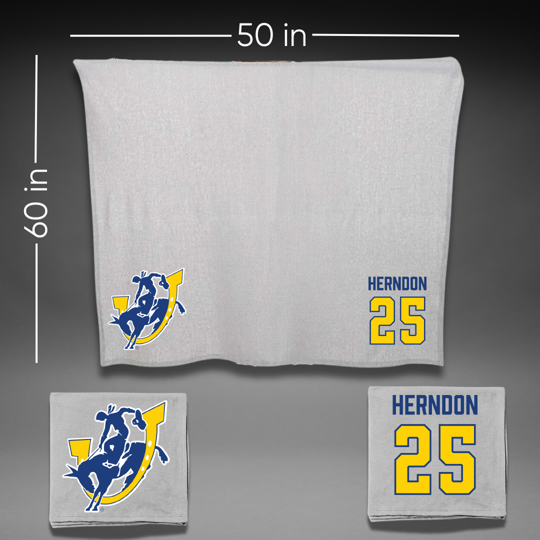 Southern Arkansas University Baseball Gray Blanket - #25 Michael Herndon