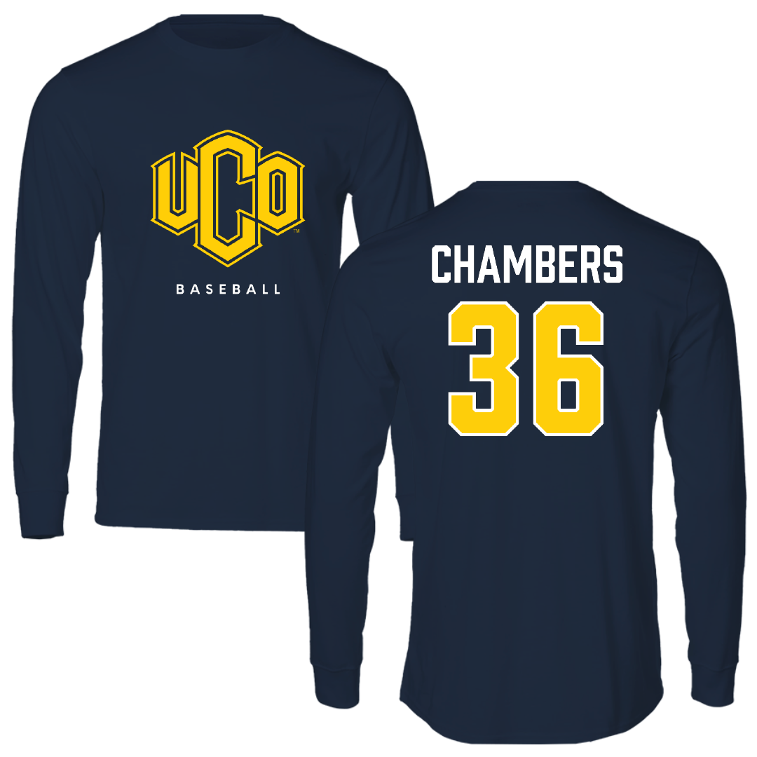 University of Central Oklahoma Baseball Navy University Long Sleeve - #36 Conner Chambers