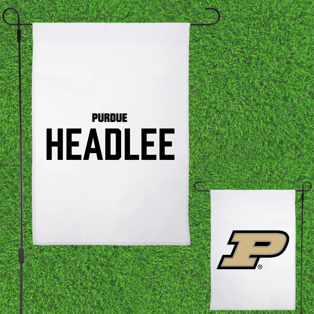 Purdue University Golf (W) White Garden Flag - Michaela Headlee