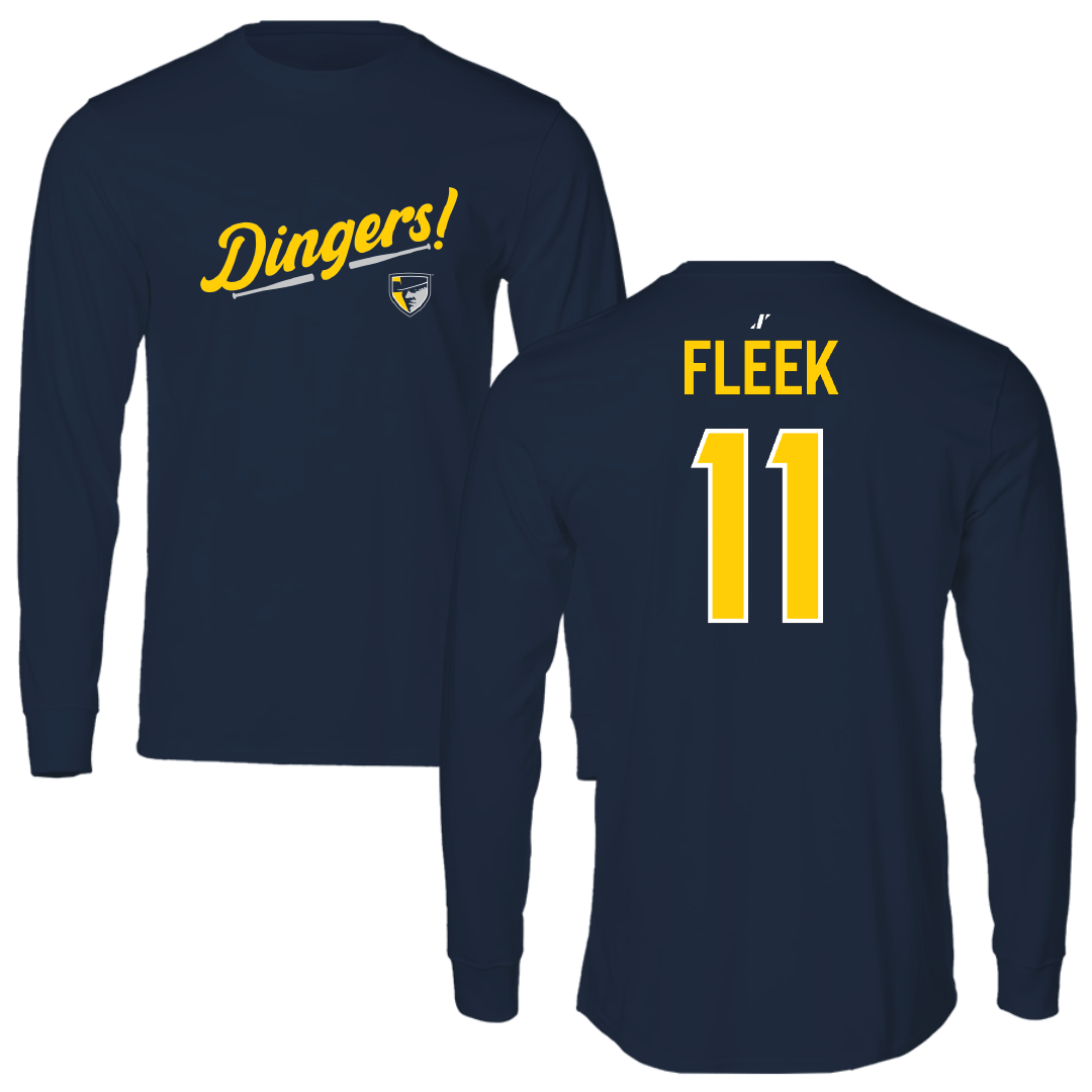 Regis University (Colorado) Baseball Navy Dingers Long Sleeve - #11 Linus Fleek