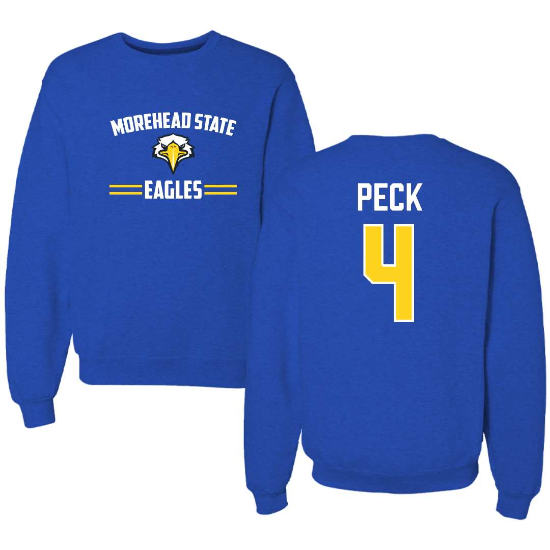 Morehead State University Soccer (W) Blue General Crewneck - #4 Ava Peck