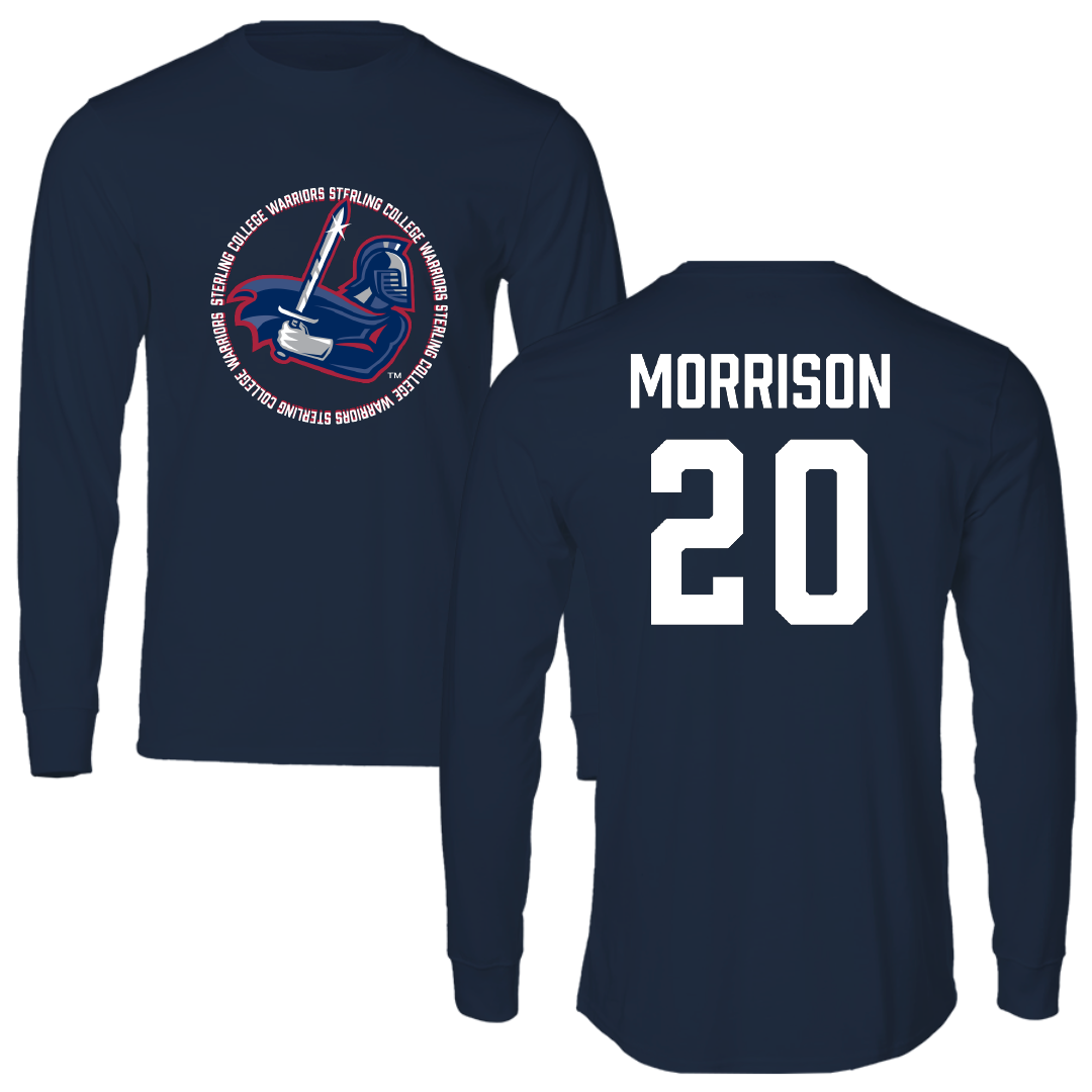 Sterling College Baseball Navy General Performance Long Sleeve - #20 Julian Morrison