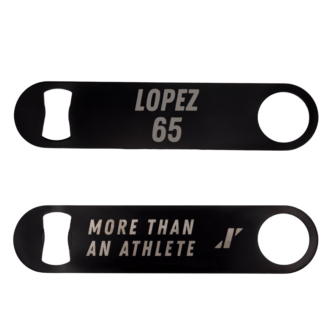 Football Black Bottle Opener - #65 Edward Lopez