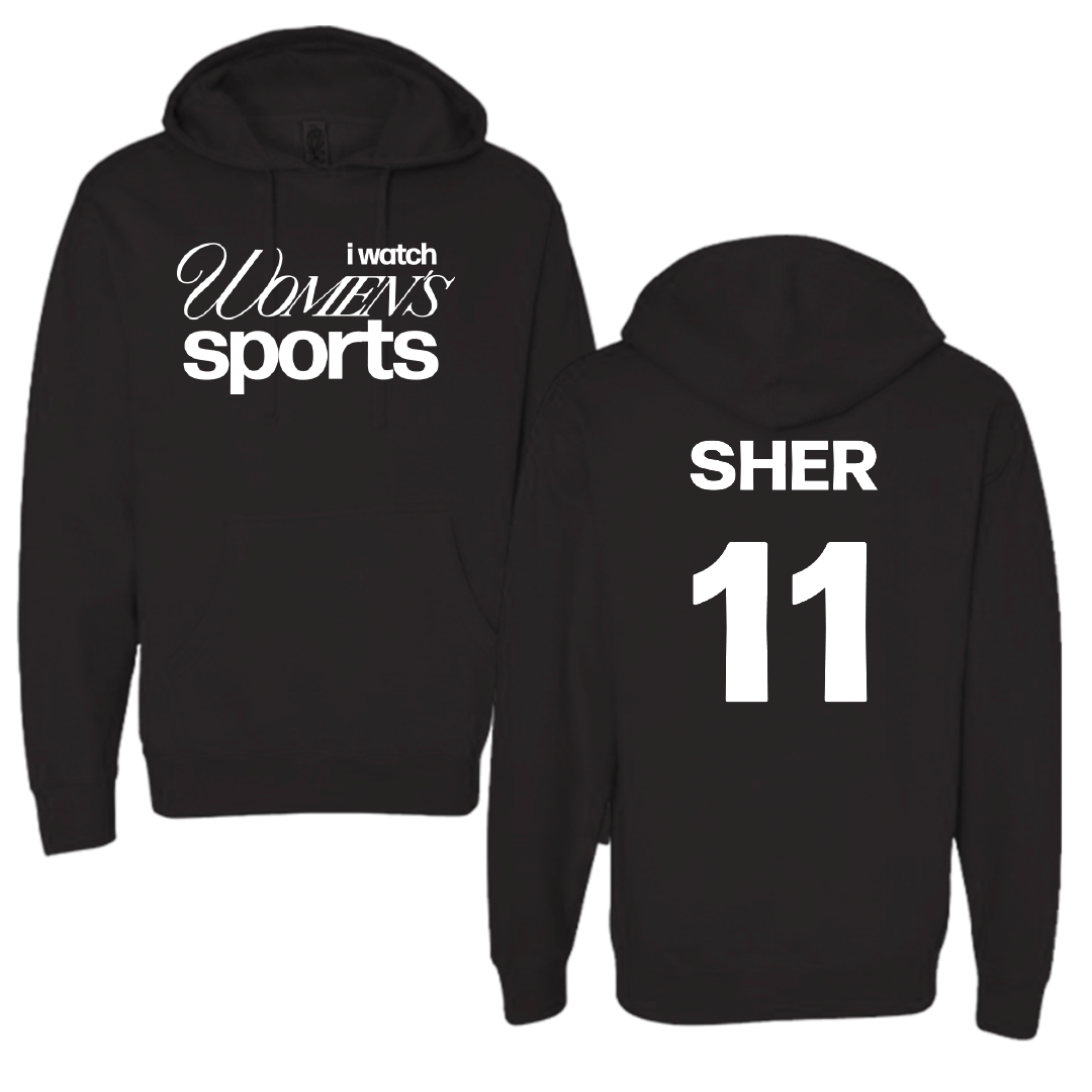 Indiana State University Volleyball Black WHM Hoodie - #11 Emory Sher