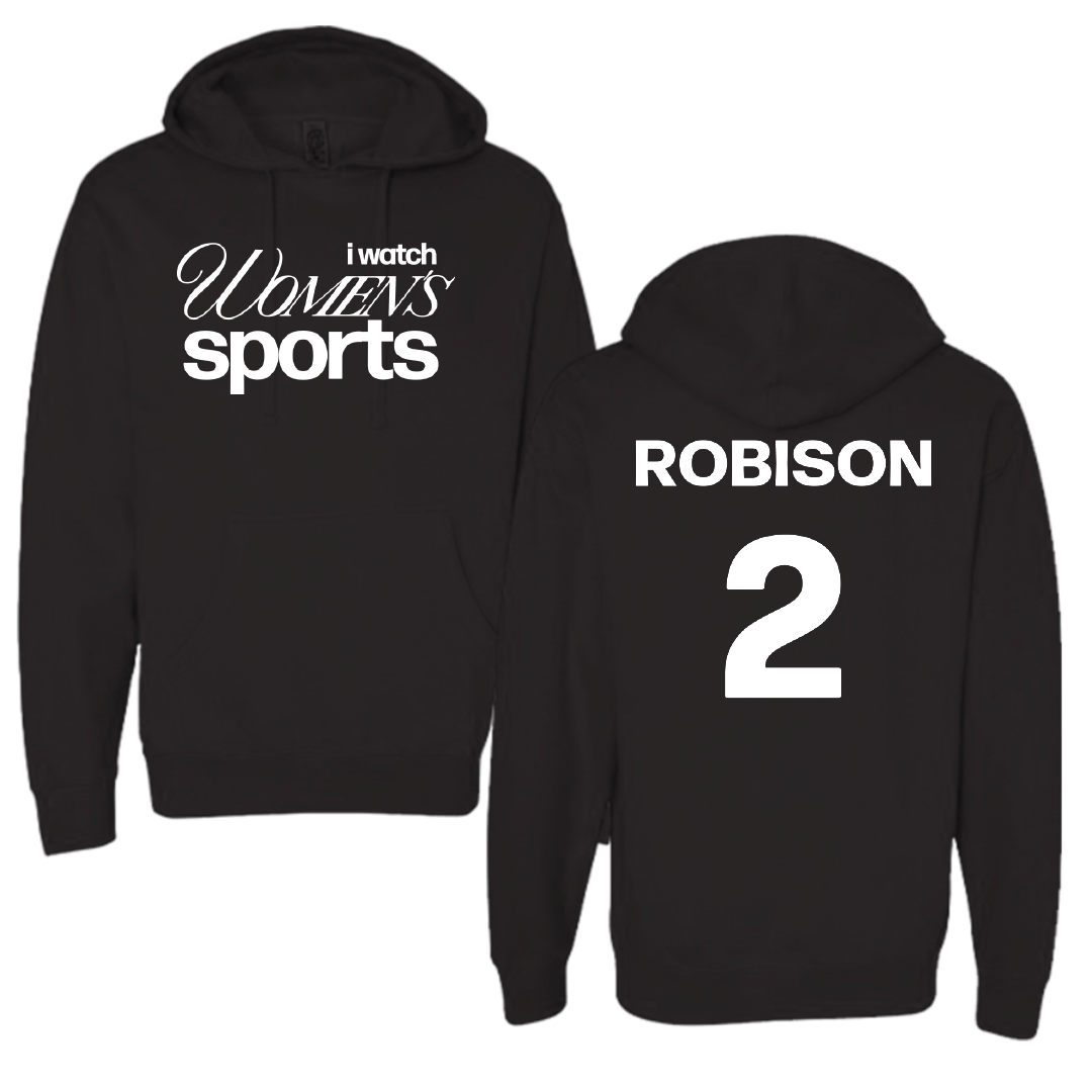 California Baptist University Softball Black WHM Hoodie - #2 stevie robison