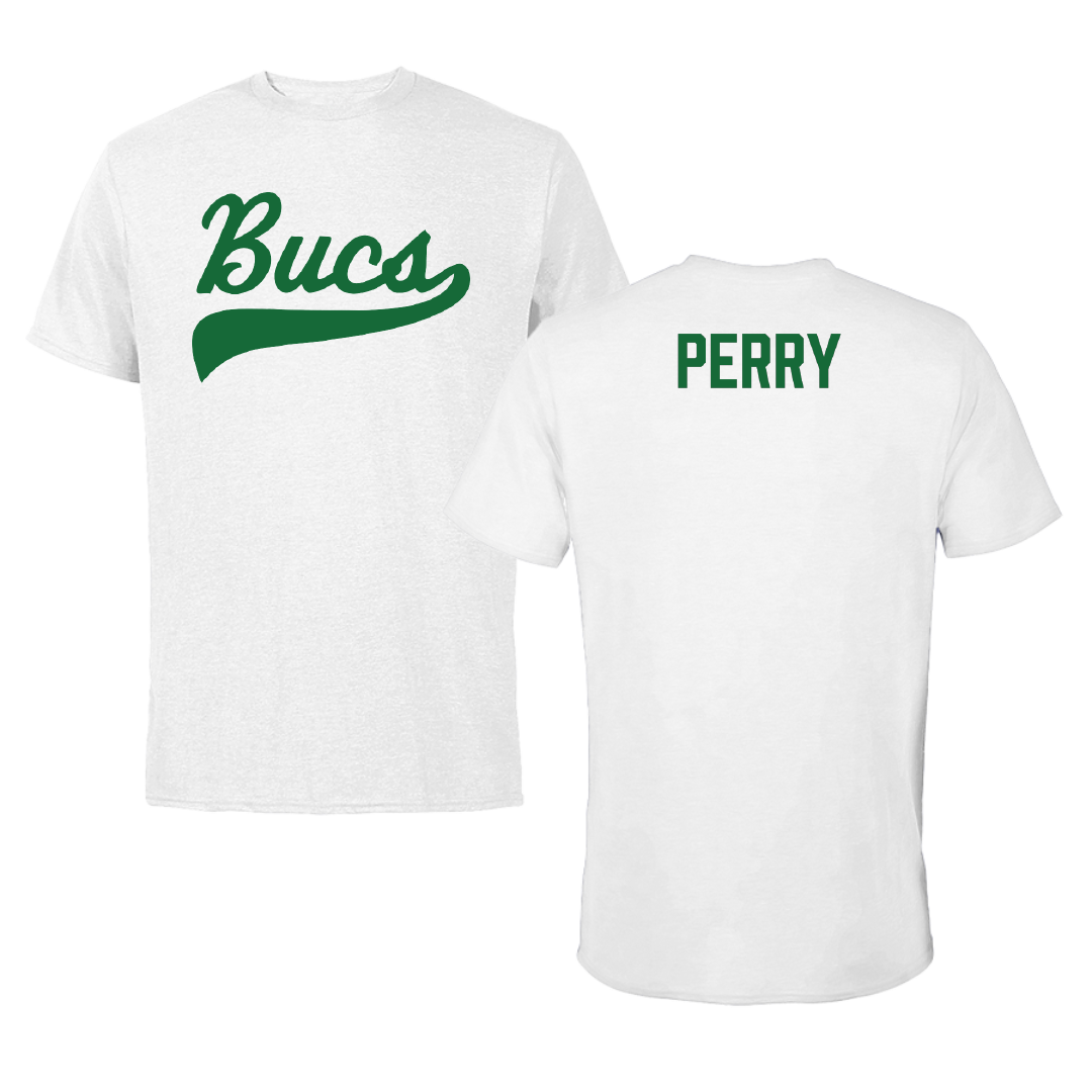 Shelton State Community College Cheer White Tee - Derek Perry