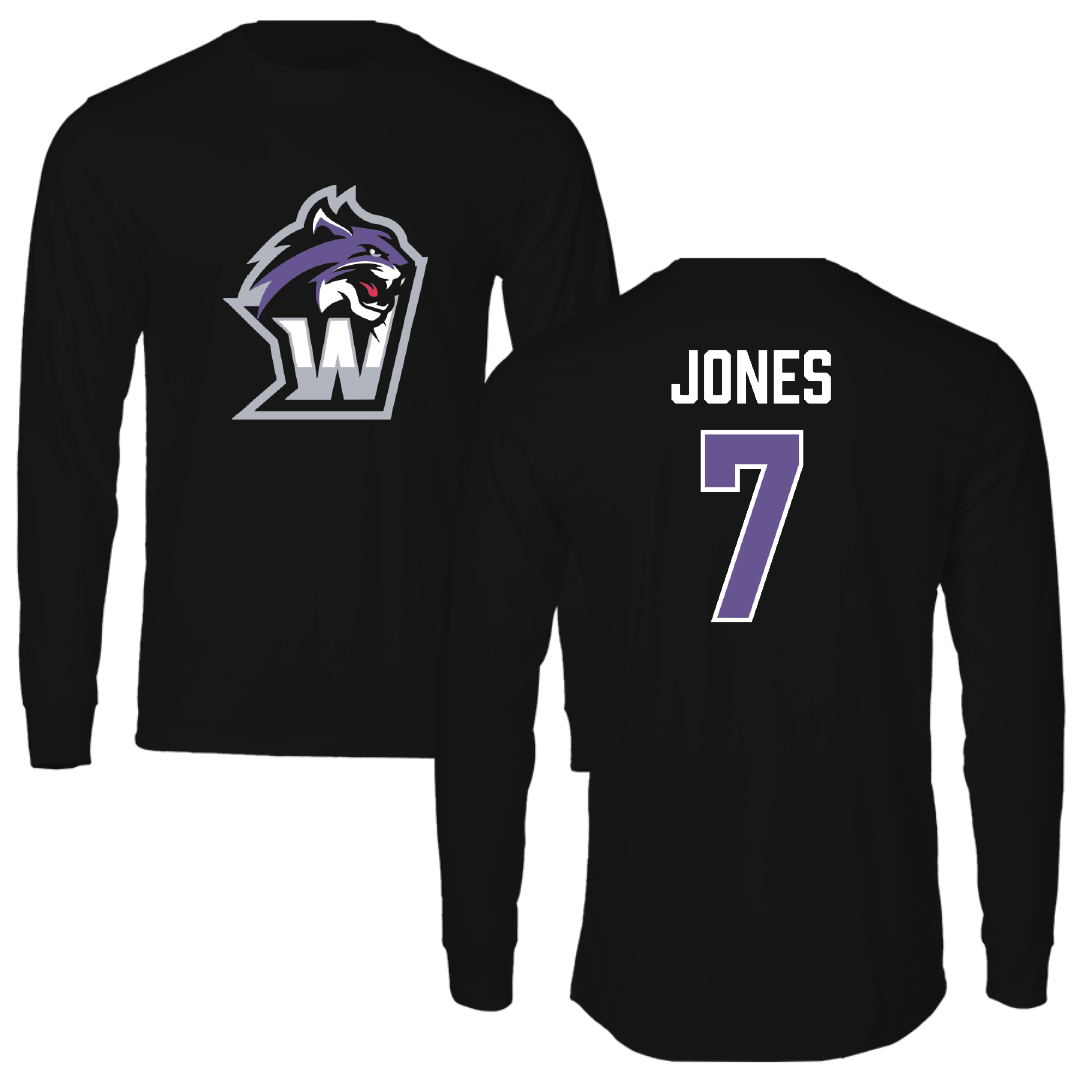 Wiley University Baseball Black Performance Long Sleeve - #7 Ethan Jones