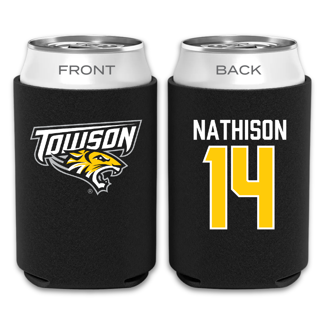 Towson University Baseball Black Can Cooler - #14 Brady Nathison