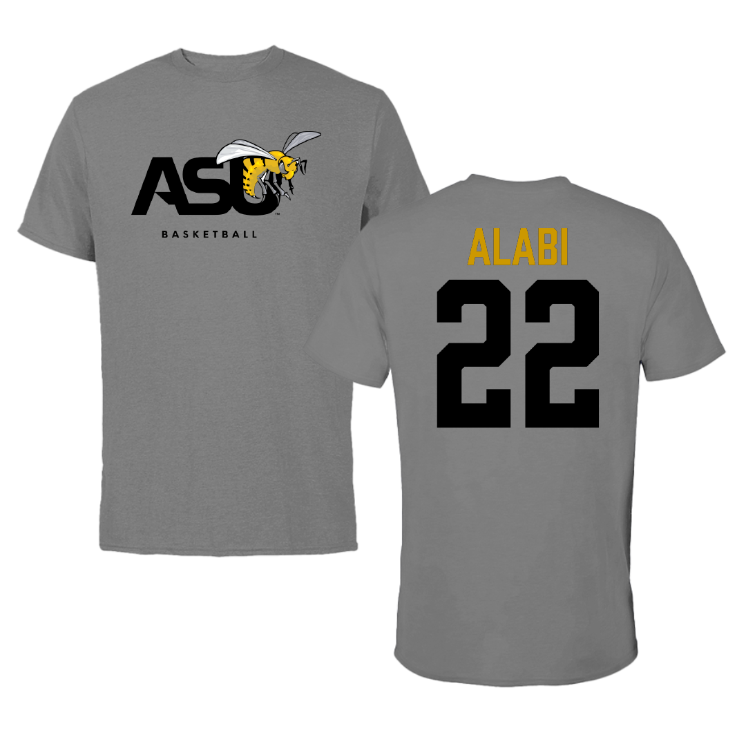 Alabama State University Basketball Dark Gray Tee - #22 Kevin Alabi