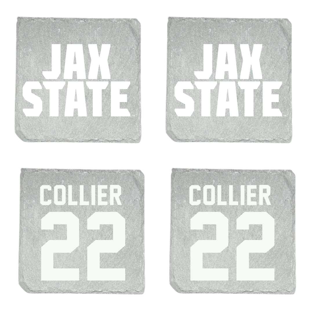 Jacksonville State University Football Stone Coaster (4 Pack)  - #22 Travis Collier