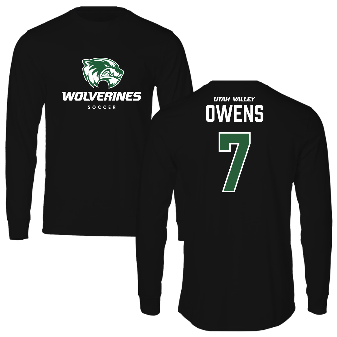 Utah Valley University Soccer Black Long Sleeve - #7 Mia Owens