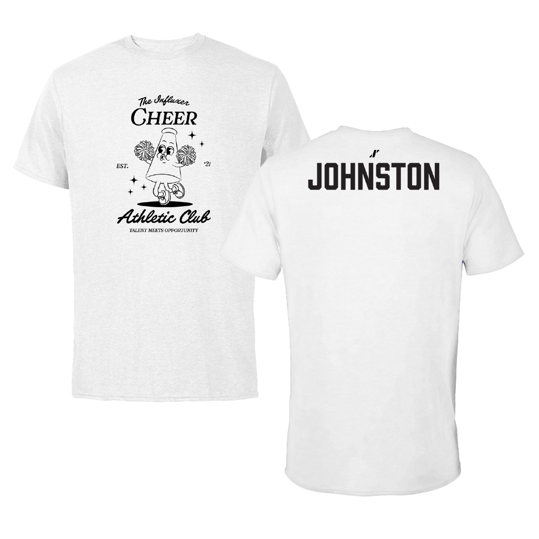 Cheer White Influxer Athletic Club Tee - Chris Johnston