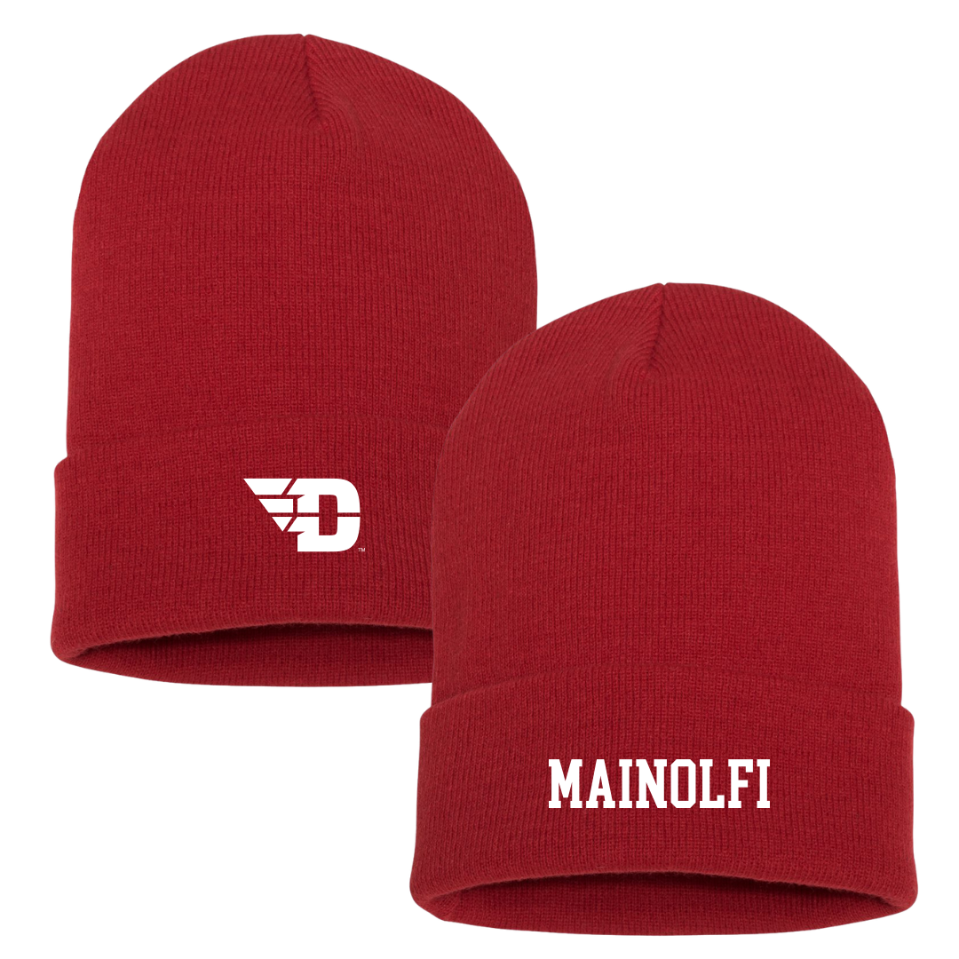 University of Dayton Baseball Red Beanie - #29 Ty Mainolfi