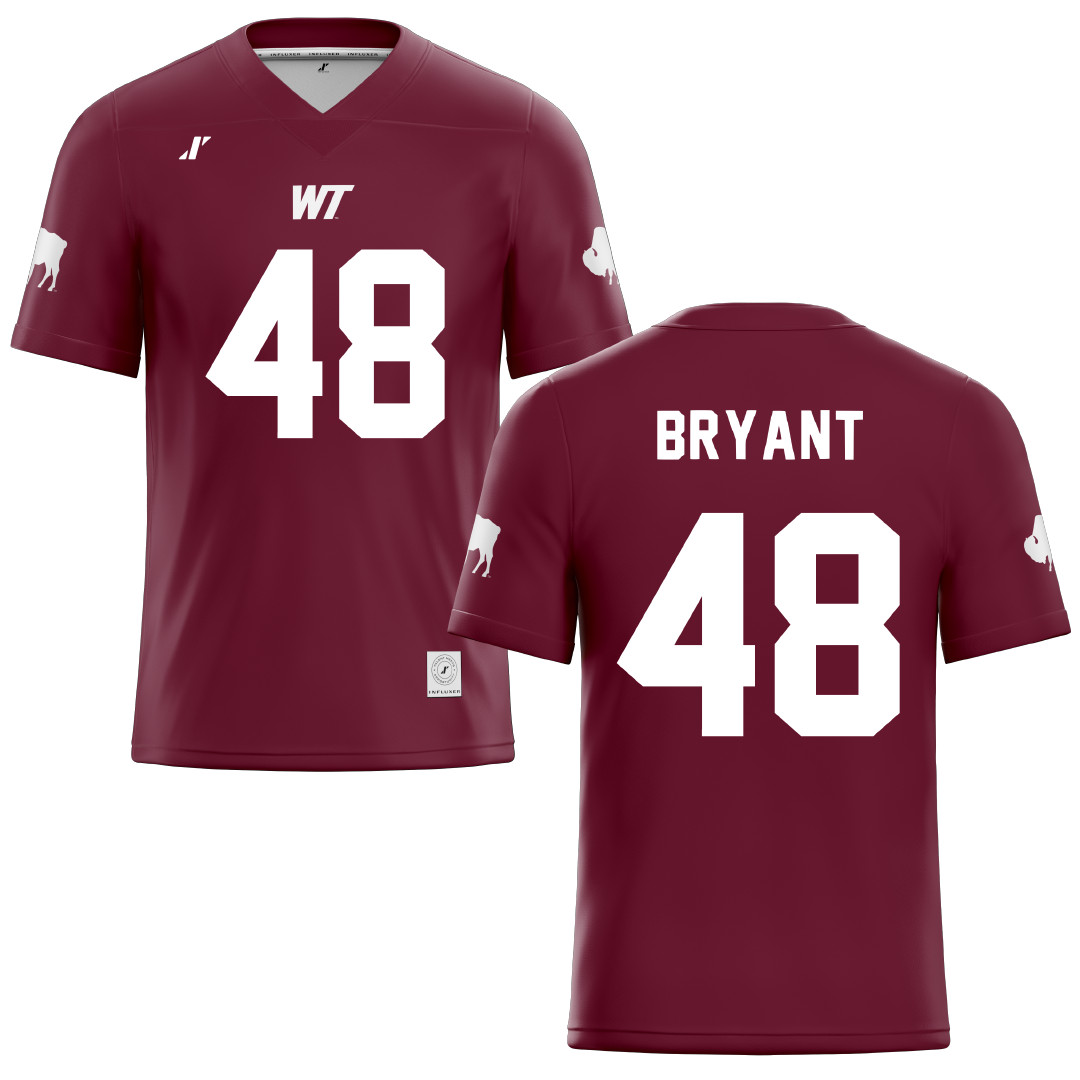 West Texas A&M University Maroon Football Jersey - #48 Matthew Bryant