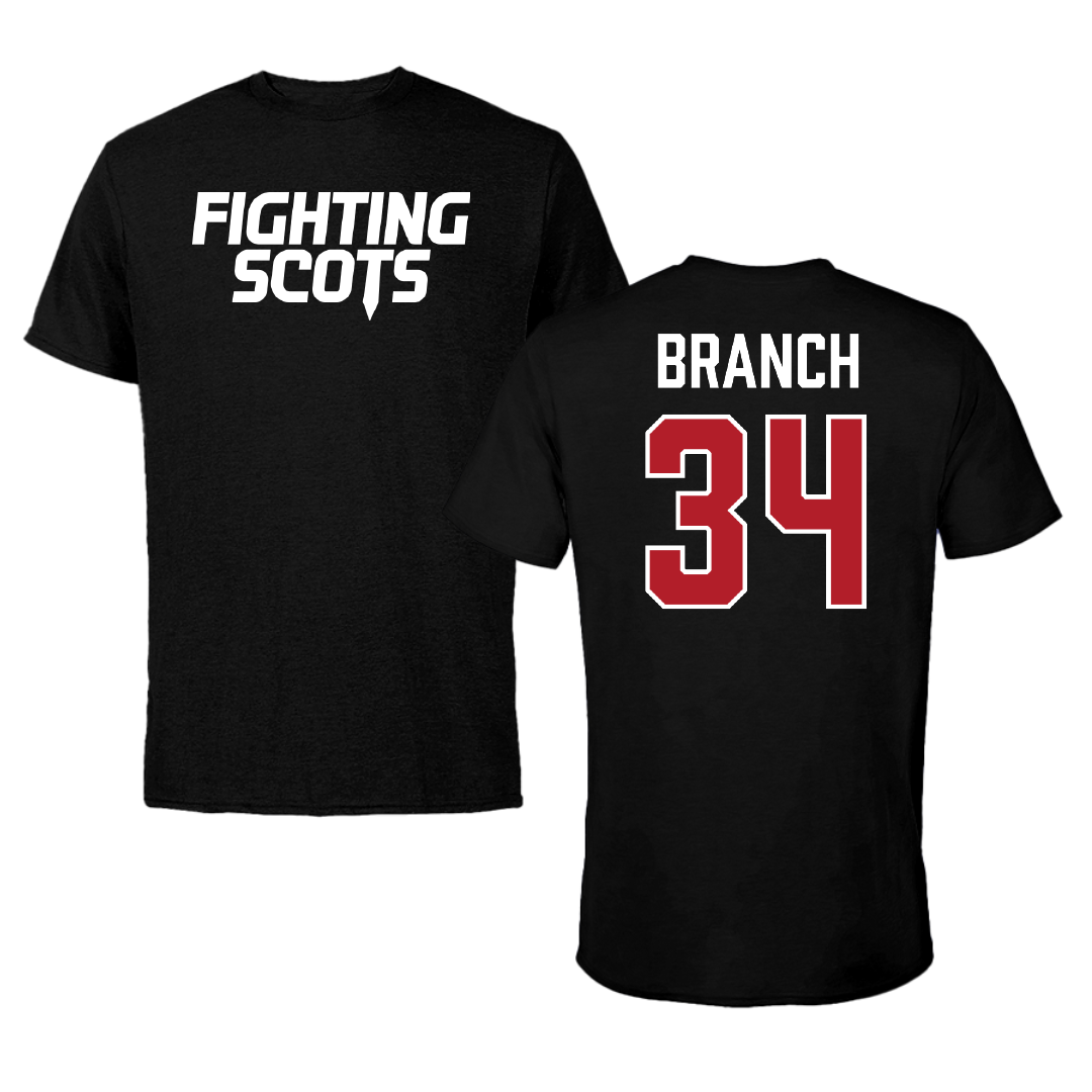 PennWest Edinboro Football Black Tee - #34 Jaden Branch