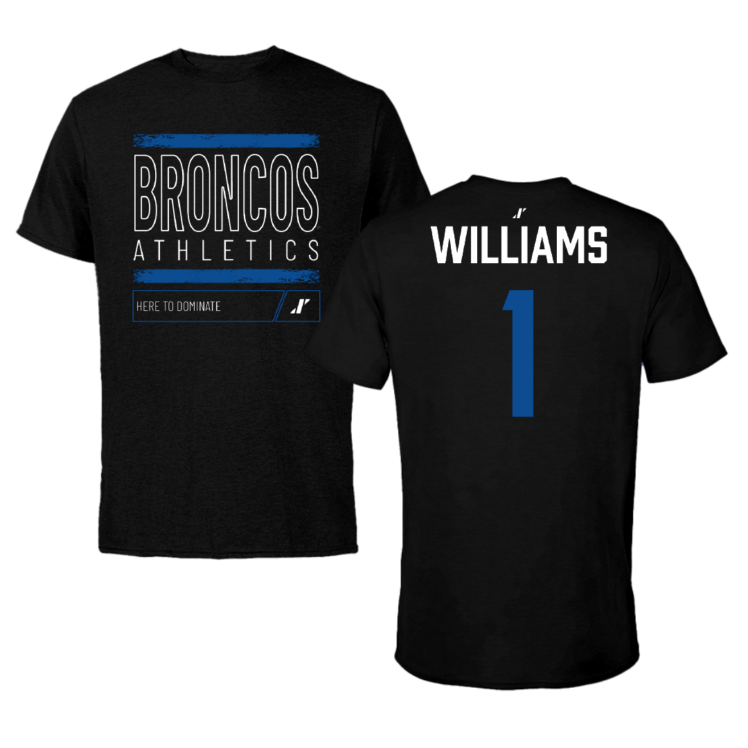Fayetteville State University Basketball (M) Black Dominate Performance Tee - #1 Terrell Williams