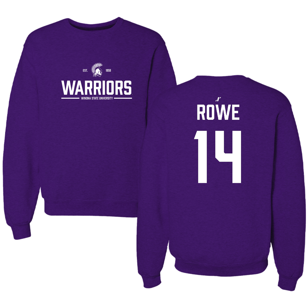 Winona State University Softball Purple General Crewneck - #14 Madi Rowe