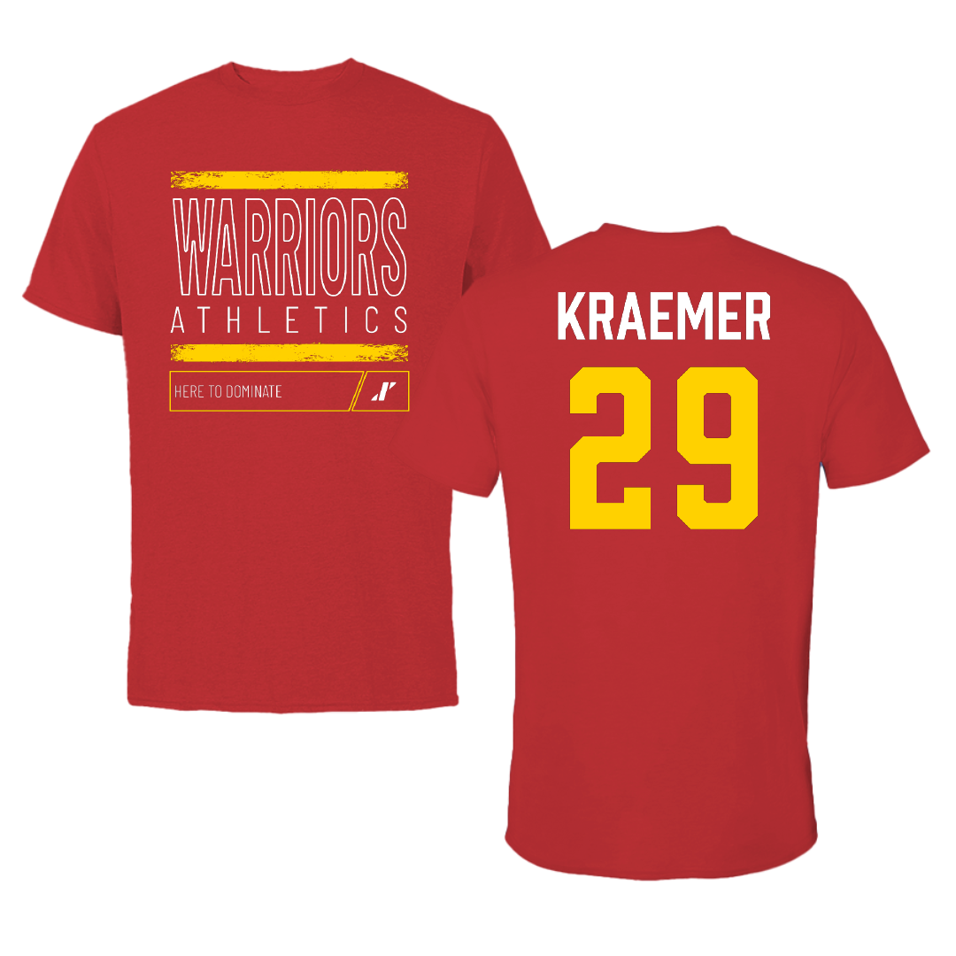 Stanislaus State Soccer (W) Red Dominate Performance Tee - #29 Julia Kraemer
