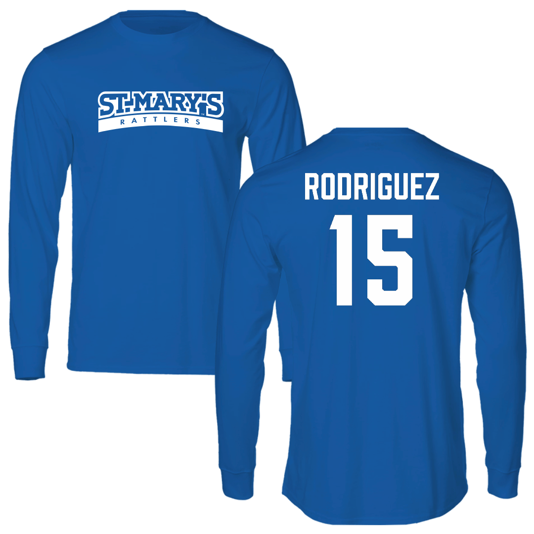St. Mary's University (Texas) Soccer (W) Blue Performance Long Sleeve - #15 Anabelle Rodriguez