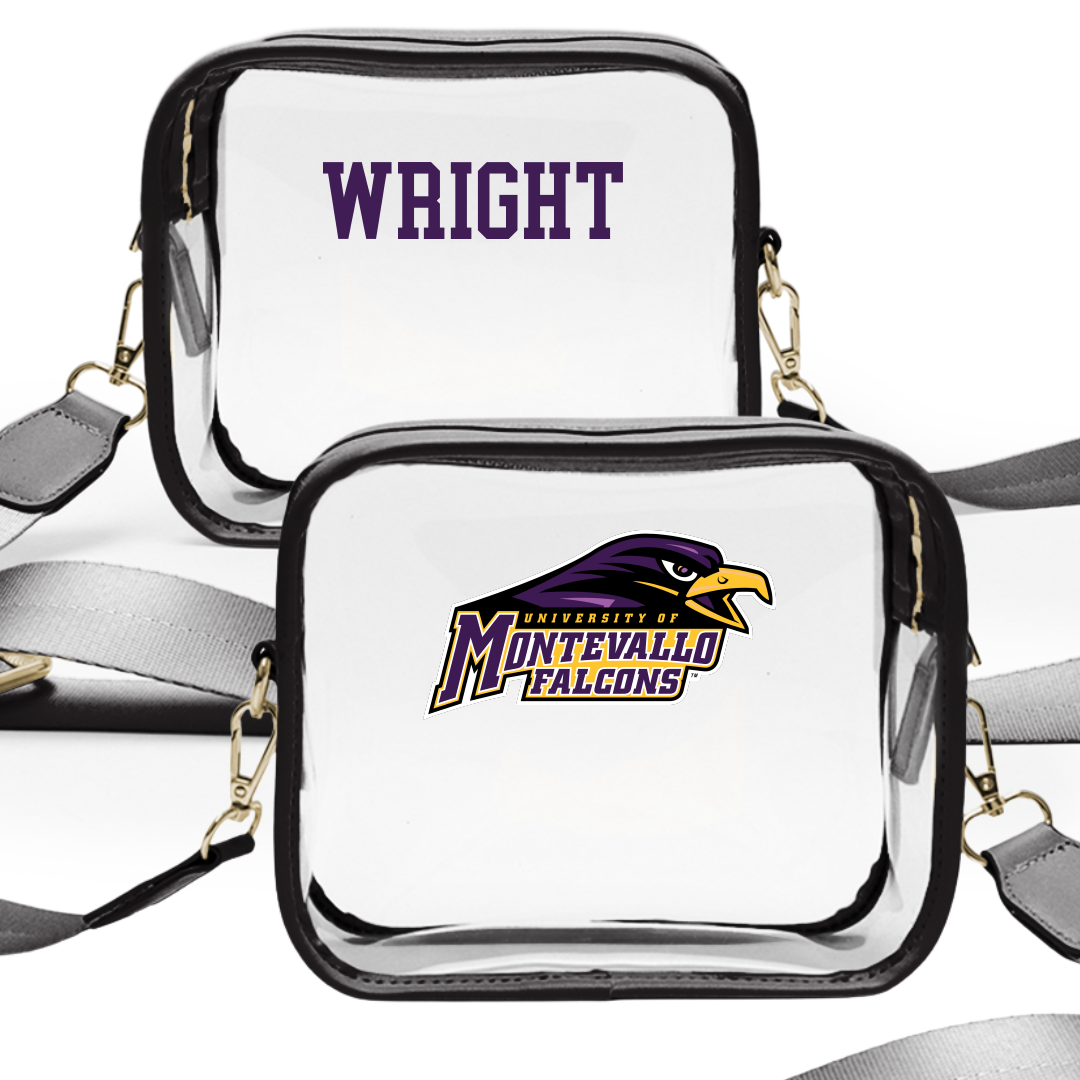 University of Montevallo TF and XC Black Clear Stadium Bag - Libby Wright