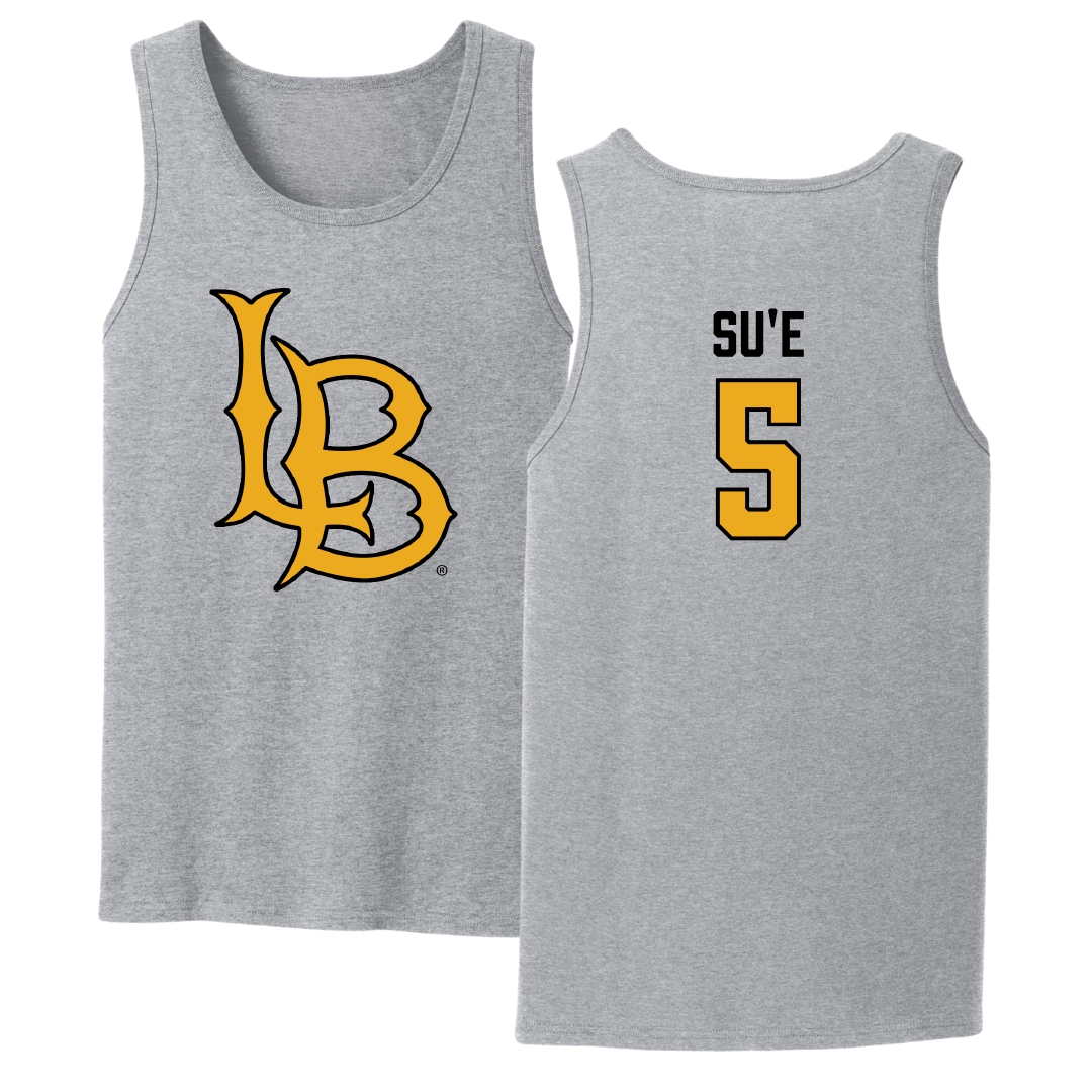 Long Beach State University Softball Sport Gray Tank Top - #5 Kali Su'e