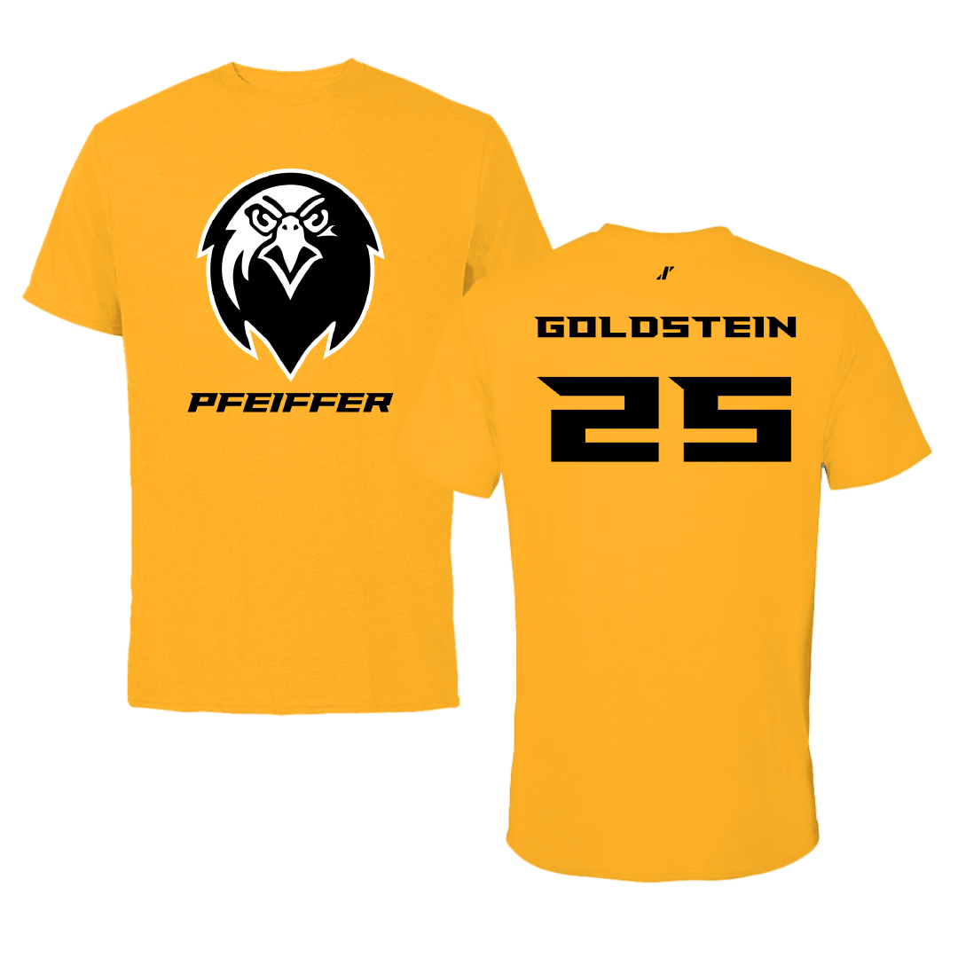 Pfeiffer University Soccer (W) Gold Tee - #25 Mackenzie Goldstein