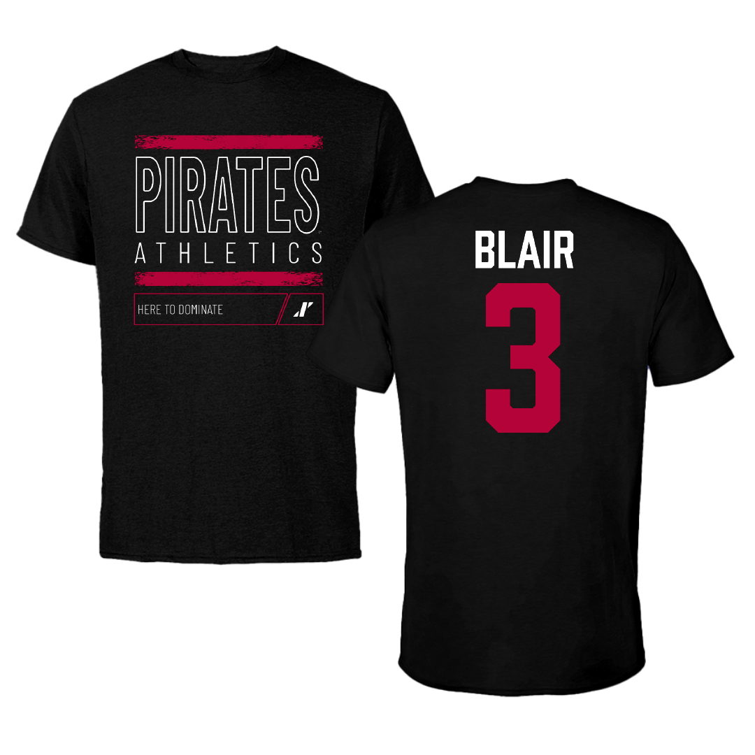 Whitworth University Football Black Dominate Tee - #3 Ryan Blair