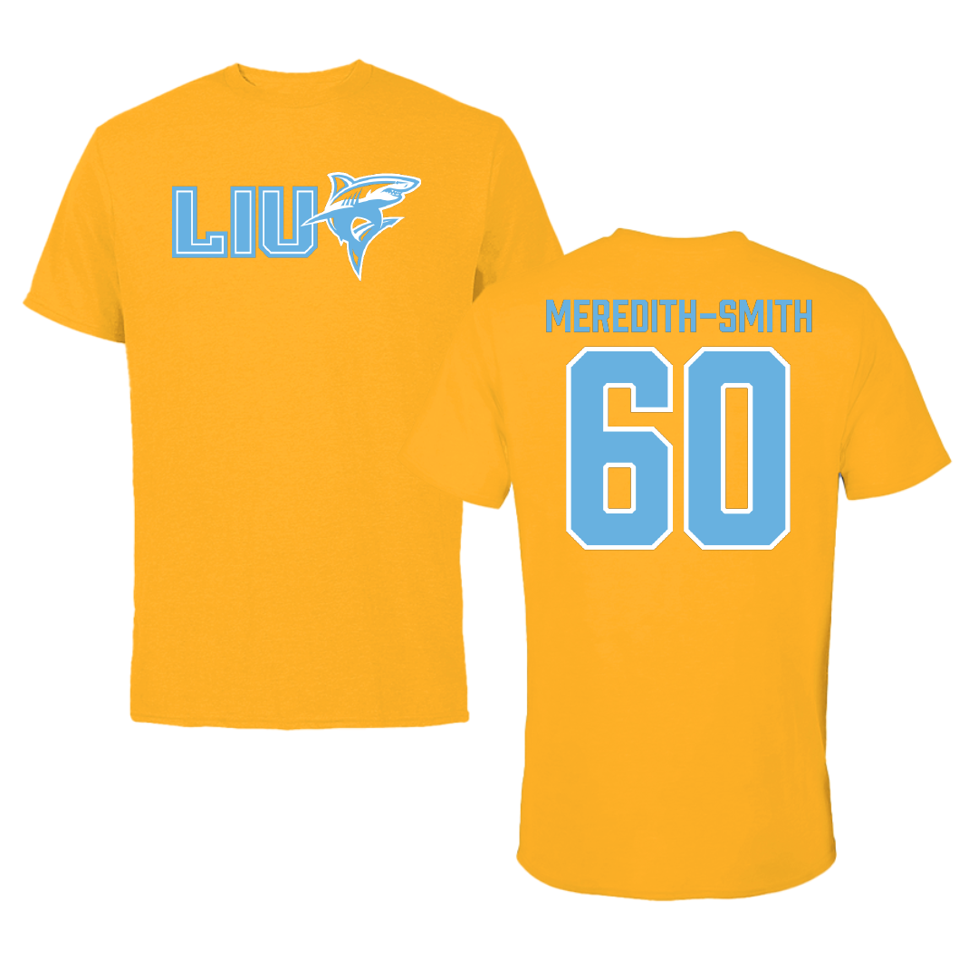 Long Island University Football Gold Performance Tee - #60 Aqil Meredith-Smith